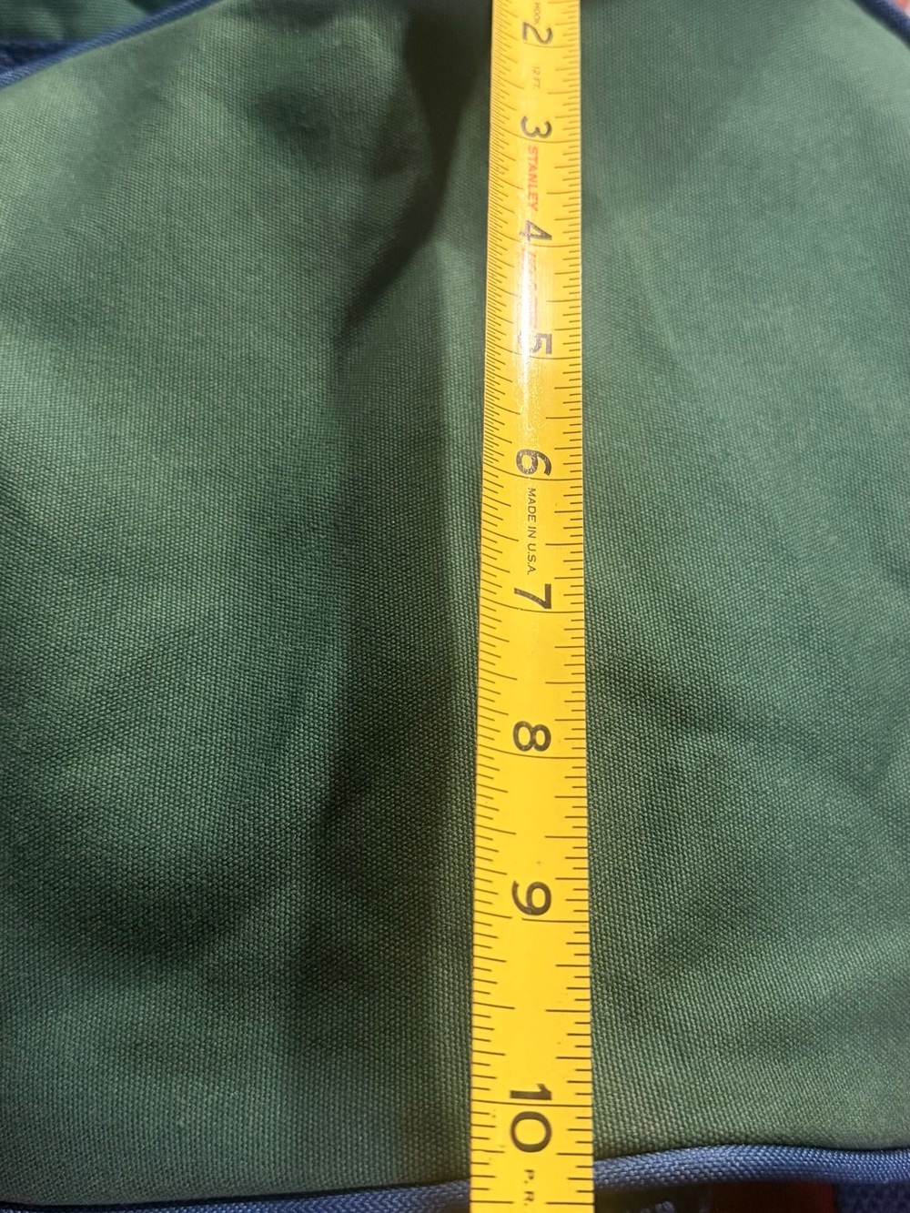 Vintage Rolex Duffle Bag Canvas Promotional Travel Gym Green W/ Blue Trim Strap - Picture 10 of 12